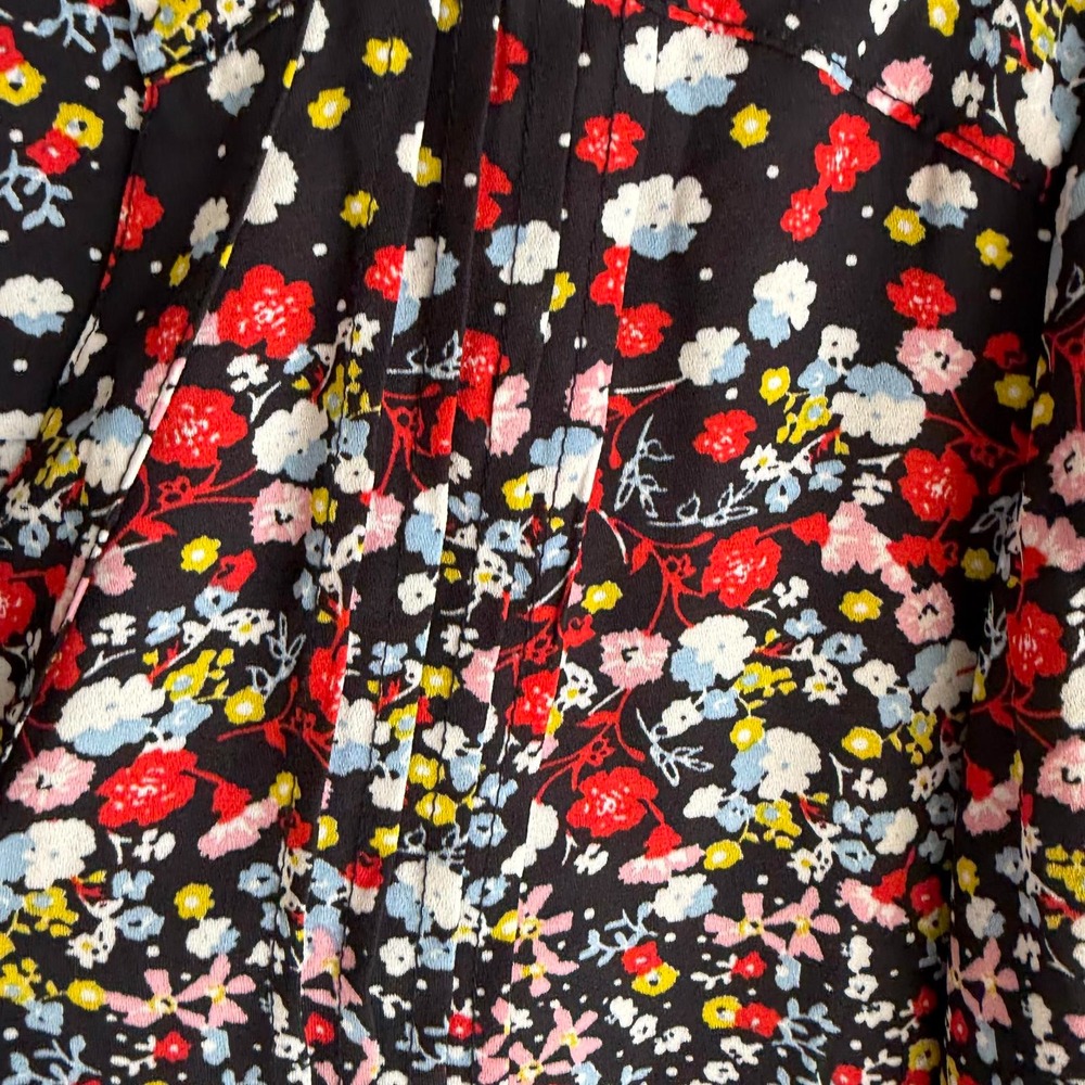NANETTE LEPORE Multicolor Floral‎ Ladies Button Down Tunic Blouse, S - Picture 7 of 7